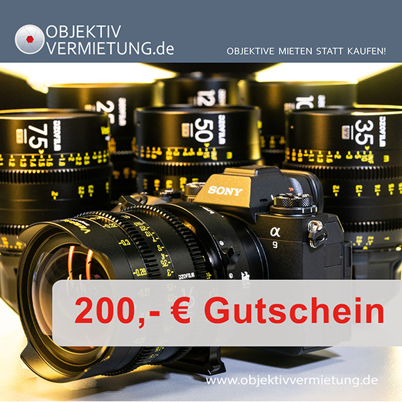 Geschenkgutschein mit 10% Bonus - nur für kurze Zeit 2 200 Gutschein Objektiv Vermietung